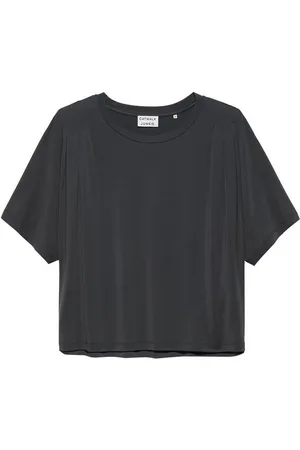 Catwalk Junkie T-Shirt - Basic T-Shirt - Kurzarm Shirt mit Plissee-Detail - Verkäufer: Schneider Fashion Store