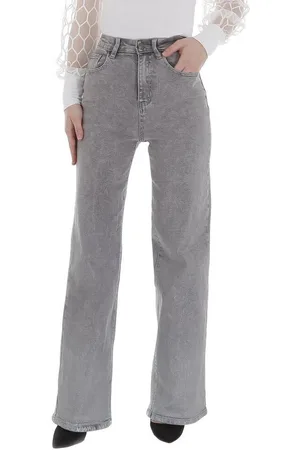 Ital-Design Mom-Jeans Damen Party & Clubwear (86359019) Destroyed-Look Glänzend High Waist Jeans in - Verkäufer: