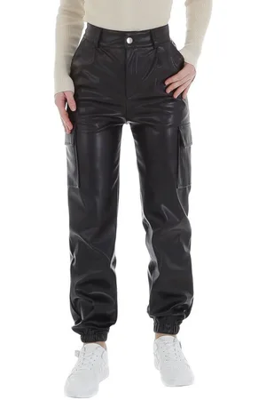 Ital-Design Lederimitathose Damen Freizeit (86365177) Stretch Jogginghose in - Verkäufer: