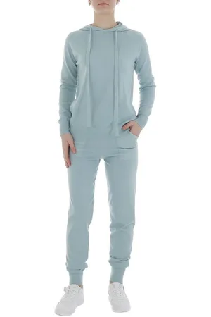 Ital-Design Jogginganzug Damen Freizeit (86365258), Kapuze Stretch Zweiteiler in Mint - Verkäufer: