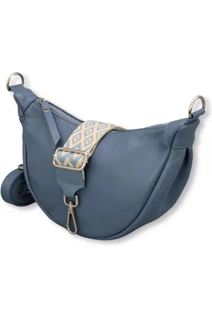 Adel Bags Schultertasche DIANA Halbmond Tasche Leder, Umhängetasche für Damen, Gürteltaschen, echt Leder, Made in Italy - Verkäufer: