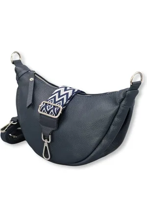 Adel Bags Schultertasche DIANA Halbmond Tasche Leder, Umhängetasche für Damen, Gürteltaschen, echt Leder, Made in Italy - Verkäufer: