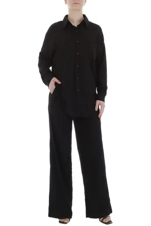 Ital-Design Freizeitanzug Damen Elegant Hemd Marlene-Hose (86365130), Stretch Zweiteiler in - Verkäufer: