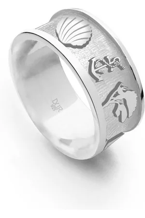 DUR Fingerring Schmuck: Ring "Ostsee 2.0" sandlos, matt, hell rhodiniert, 925er S - Verkäufer: Strandsandschmuck