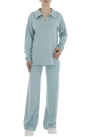 Ital-Design Freizeitanzug Damen Freizeit (86365266), Stretch Zweiteiler in Mint - Verkäufer: