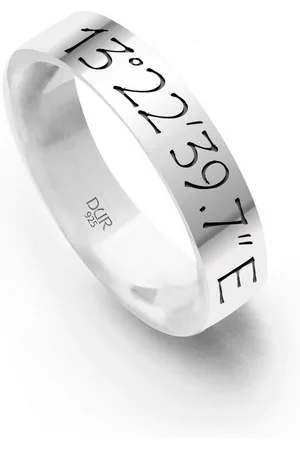DUR Fingerring Schmuck: Ring, Koordinatenring "Berlin" schmal, 925er Sterlingsilb - Verkäufer: Strandsandschmuck