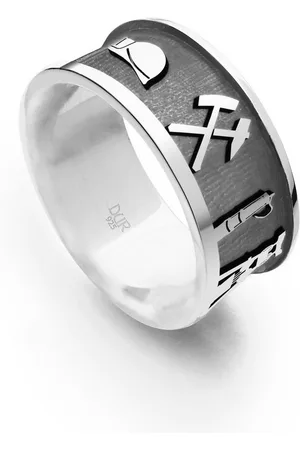 DUR Fingerring Schmuck: Ring "Pottring sandlos", 925er Sterlingsilber, dunkel rho - Verkäufer: Strandsandschmuck