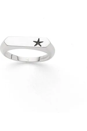 DUR Fingerring Schmuck: Signet Ring "Seestern", oxidiert, R6018 - Verkäufer: Strandsandschmuck
