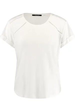 Taifun T-Shirt - Kurzarm Shirt mit Spitzen-Details - Verkäufer: Schneider Fashion Store