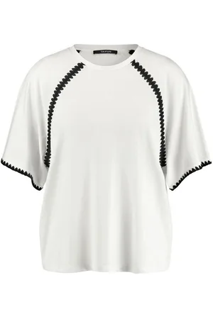 Taifun T-Shirt - Kontrast Stiching Shirt - mit Strickdetail - Verkäufer: Schneider Fashion Store