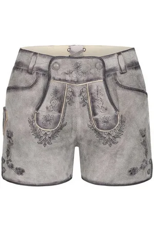 Nübler Trachtenlederhose Lederhose Hotpant Tiana in Silber von - Verkäufer: Trachtenhof