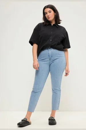 STUDIO UNTOLD Funktionshose Mom-Jeans HighWaist Glitzerstreifen 5-Pocket - Verkäufer: Popken Fashion Group