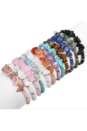 Eyecatcher Armkette Armband aus bunten Natursteinen größenvestellbar Nylonband (kein Set) - Verkäufer: