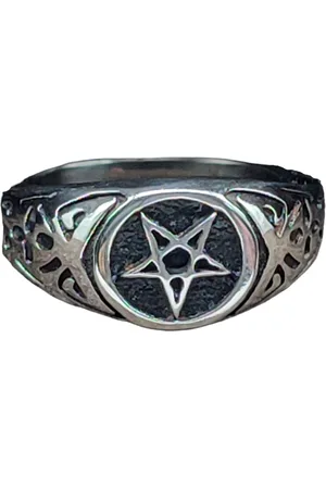 Kiss of Leather Fingerring RING PENTAGRAMM, GR. 52-70 (EDPE) - EDELSTAHL - Verkäufer: