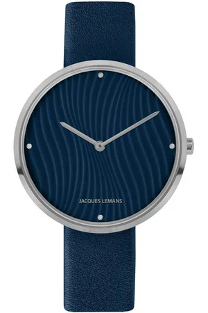 Jacques Lemans Quarzuhr Design Collection 1-2093D, Armbanduhr, Damenuhr, gehärtetes Crystexglas, Lederarmband