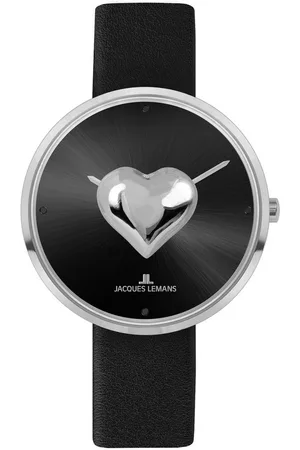 Jacques Lemans Quarzuhr Design Collection 1-2092B, Armbanduhr, Damenuhr, gehärtetes Crystexglas, Lederarmband