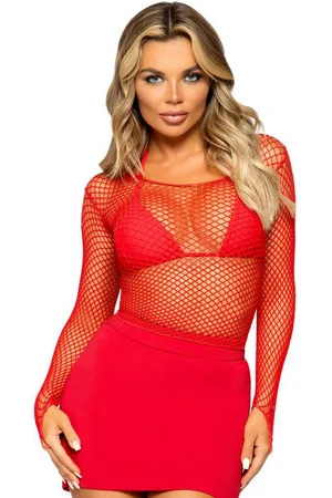 Leg Avenue Netzshirt Langärmeliges Netz-Top - (1-tlg) transparent - Verkäufer: Sandritas