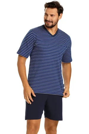 COMTE Pyjama Herren-Shorty Single-Jersey Streifen - Verkäufer: Erwin Müller