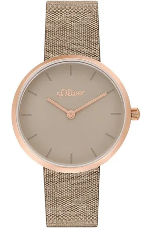 QS by s.Oliver Quarzuhr 2037708, Armbanduhr, Damenuhr, analog, Textilarmband