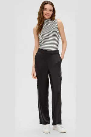 QS by s.Oliver Stoffhose Wide-Leg-Hose aus Satin - Verkäufer: