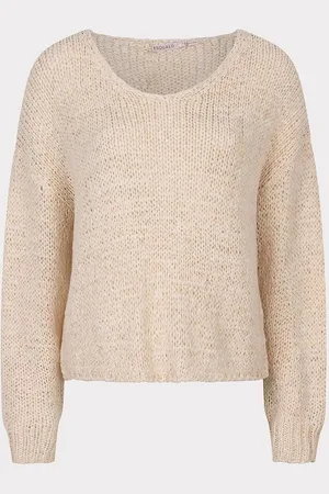 Esqualo Strickpullover Pullover mit V Auschnitt Strickoptik Sand - Verkäufer: Sun & Famous
