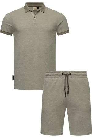 Ragwear Poloshirt Set Porpi (2-tlg) Modisches Herren Set aus Hemd und kurzer Hose