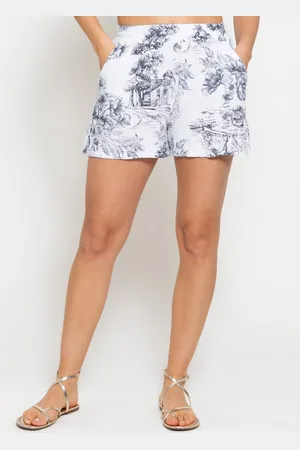 SASSYCLASSY Shorts Musselin Sommer Hose Damen Kurz mit Motiv 100 % Baumwolle (Musselin), atmungsaktiv, sehr leicht, Made in Italy - Verkäufer: