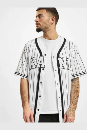 Karl Kani Langarmhemd Herren KM221-115-2 Serif Pinstripe Baseball Shirt (1-tlg)