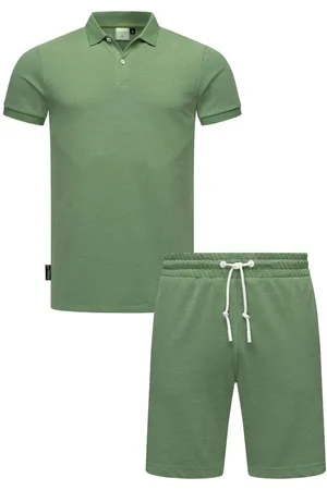 Ragwear Poloshirt Set Porpi (2-tlg) Modisches Herren Set aus Hemd und kurzer Hose