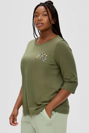 QS by s.Oliver 3/4-Arm-Shirt Longsleeve mit Flockprint-Detail - Verkäufer: s.Oliver