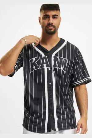 Karl Kani Langarmhemd Herren KM221-115-1 Serif Pinstripe Baseball Shirt (1-tlg)