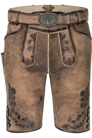 Nübler Trachtenlederhose Lederhose kurz Max in Hellbraun von - Verkäufer: Trachtenhof