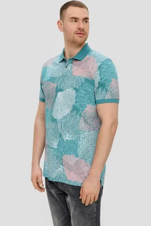 QS by s.Oliver Kurzarmshirt Gemustertes Poloshirt aus Baumwolle - Verkäufer: