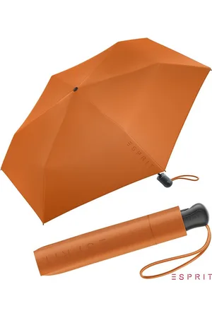 ESPRIT Taschenregenschirm Damen Easymatic Slimline Auf-Zu Automatik HW 2022 - burnt , leicht, stabil, in den neuen Trendfarben - Verkäufer: RS-Versand