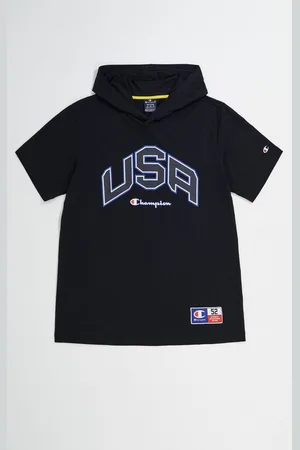 Champion Kurzarmshirt Retro Sport Hooded T-Shirt Herren Kurzärmeliges Kapuzenshirt - Verkäufer: beim-schaeftlmaier