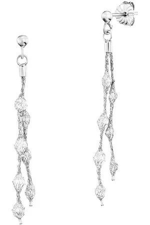 JULIE JULSEN Paar Ohrhänger 925/- Sterling Silber rhodiniert 14 Zirkonia Calza
