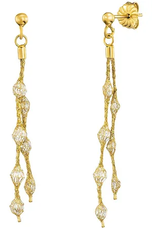 JULIE JULSEN Paar Ohrhänger 925/- Sterling Silber vergoldet 14 Zirkonia Calza