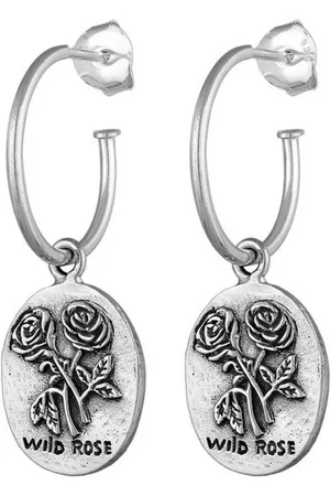 Haze & Glory Paar Creolen Creolen mit Plättchen Oval - Wild Rose 925 Silber, Plättchen - Verkäufer: JULIE & GRACE GmbH