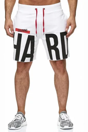 Redbridge Sweatshorts Red Bridge Herren Short Kurze Hose Sweatpant Jogginghose farbiger Tunnelzug, elastischer Bund, fransige Beinenden - Verkäufer: ChillDeal