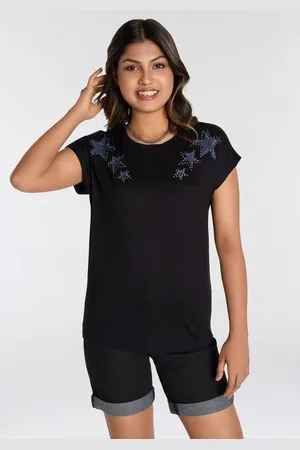 Laura Scott Kurzarmshirt mit stylischen Sternen