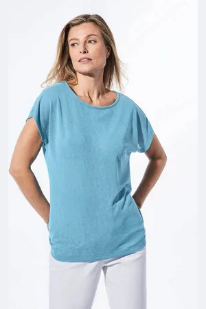 GOLDNER T-Shirt Kurzgröße: Shirt in Leinenoptik - Verkäufer: