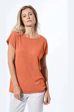 GOLDNER T-Shirt Kurzgröße: Shirt in Leinenoptik - Verkäufer: