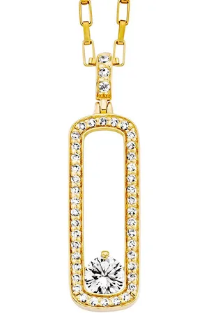 JULIE JULSEN Kette mit Anhänger 925/- Sterling Silber vergoldet 44 Zirkonia