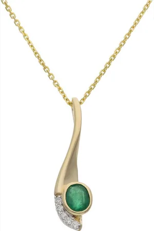 JuwelmaLux Kettenanhänger Smaragd Anhänger Gold 585 mit Brillant JL10-02-3558 (1-tlg), Schmuckanhänger - Verkäufer: Juwelier-Bacak