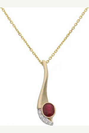 JuwelmaLux Kettenanhänger Rubin Anhänger Gold 585 mit Brillant JL10-02-3555 (1-tlg), Schmuckanhänger - Verkäufer: Juwelier-Bacak