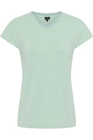 Laura Scott T-Shirt mit sportlichem V-Ausschnitt