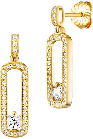 JULIE JULSEN Paar Ohrhänger 925/- Sterling Silber vergoldet 72 Zirkonia