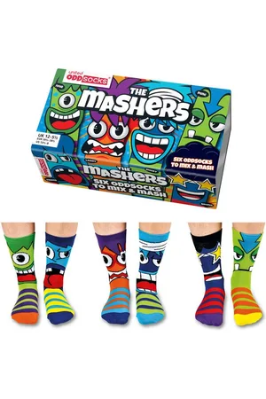 United Oddsocks Freizeitsocken Verrückte Socken Oddsocks Mashers für Jungen im 6er Set - Verkäufer: trendaffe