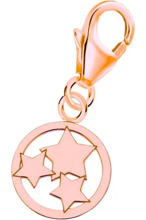 Goldene Hufeisen Charm-Einhänger Charm Anhänger Sterne 925 Sterling Gold Vergoldet (1 Stück, inkl. Schmuckbox), Rosegold überzogen - Verkäufer: