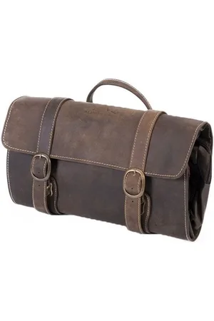Alpenleder Kulturbeutel Vanity Bag Chicago, aus geöltem Nubukleder - Verkäufer: sagaro24